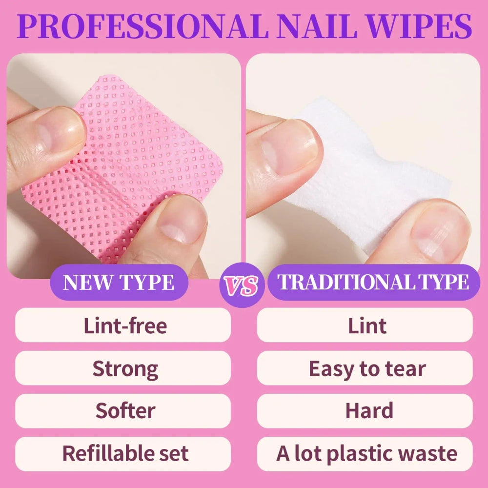Lint-Free Nail Wipe Set